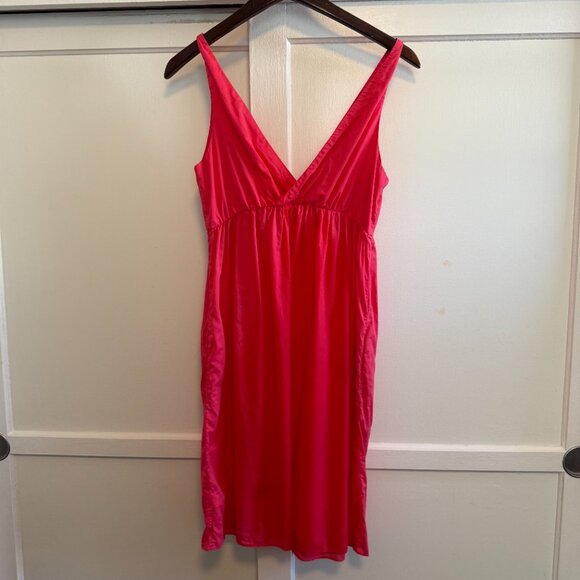 Old Navy Sleeveless V-Neck Dress, Summer Beach Dress, Bright Pink, Size S - Picture 4 of 5